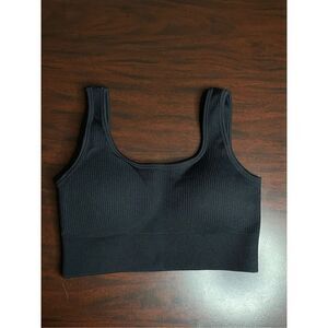 Bucked Up Ribbed Black Sports Bra